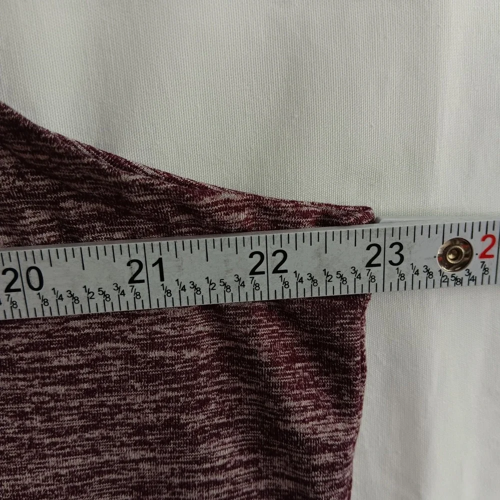 Nike Running Tank Top Women XL Maroon Dri-FIT Heathered Sleeveless Shirt Running